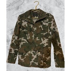 Love Tree Womens Camo Utility Jacket Green‎ Camouflage Field Coat L28637J Small